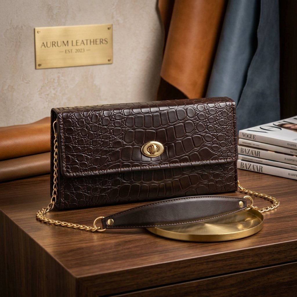 Raya Black Texture Shoulder Bag