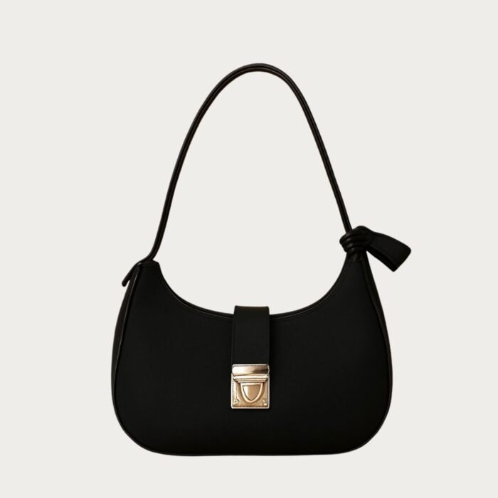 Elegant Black Shoulder Ladies Bag